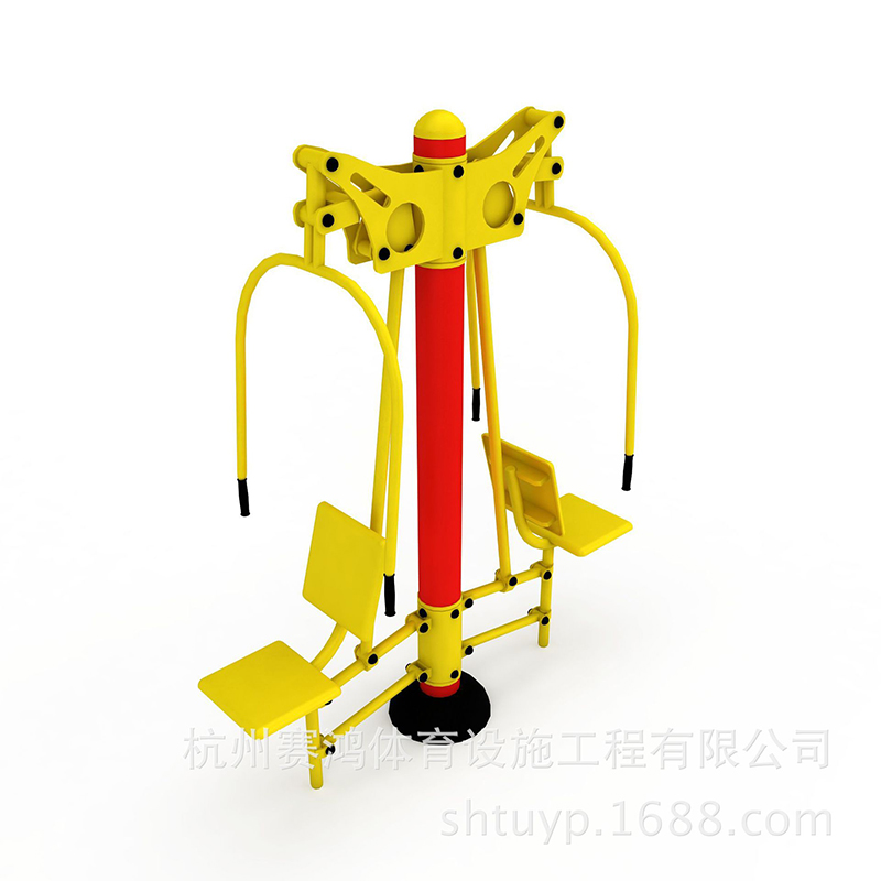 戶外健身路徑器材 運動器械室外小區(qū)公園體育設備雙位坐推訓練器